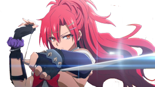 Pink haired girl sword pointing - a light shining free wallpaper
