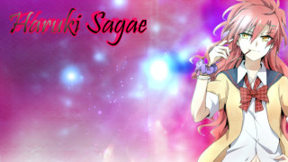 Girl long hair tie purple 2 - an anime drawing free wallpaper