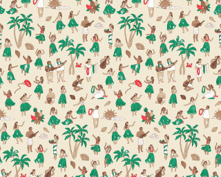 People palm trees beach kitsch - a beige background free wallpaper for desktop