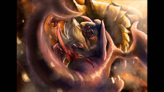 Dragon demon face tail painting - a demon like body free wallpaper