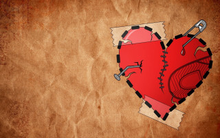 Broken heart wrench paper torn - a broken heart free wallpaper