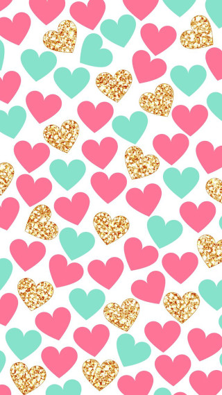 Hearts gold glitter pattern image - gold glitter free wallpaper