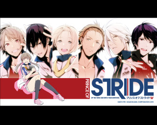 Anime characters stride red white - a red border free wallpaper