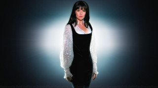 Woman black dress white blouse - daphne allen free wallpaper