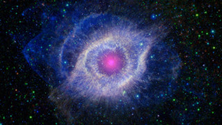 Large blue object space stars 3 - a pink center free wallpaper