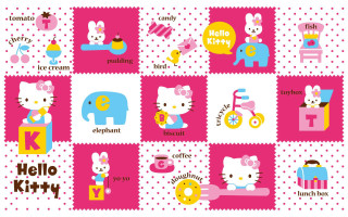Hello kitty poster characters squares - kitty free wallpaper