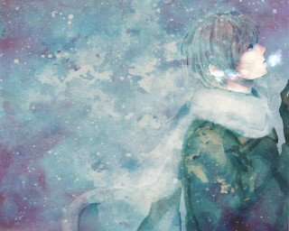 Person cat leash painting wall - a painting of a person free wallpaper