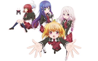 Anime girls long hair short 4 - hand free wallpaper