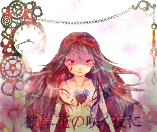 Girl long hair red bow 2 - a chain free wallpaper