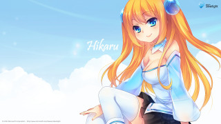 Anime girl long hair cloud - a cloud background free wallpaper