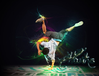 Man handstand colorful background black 3 - a handstand free wallpaper