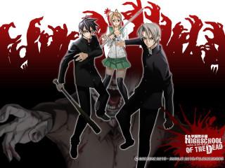 Anime characters bloody hands blood - the ground behind them free wallpaper