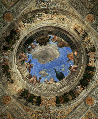 Ceiling birds clouds sky painting - renaissance oil painting free wallpaper for mobile