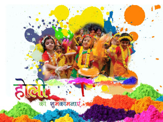 Colorful people paint splash white - colour free wallpaper