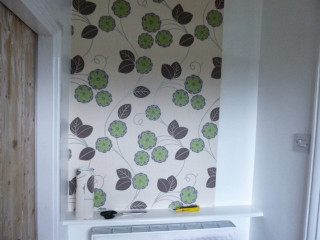 Wall mounted heater window flowered - fine detail free wallpaper