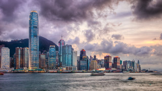 City skyline boat cloudy sky - cui bai free wallpaper for desktop