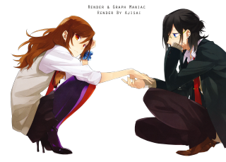 Man kneeling woman cellphone white - a woman holding free wallpaper for desktop