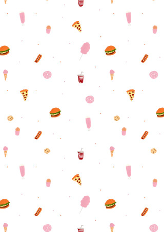 Food drinks pattern white pink - plain background free wallpaper for mobile