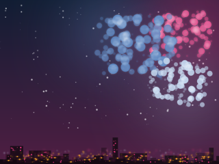 City skyline lights stars night - chris ware free wallpaper