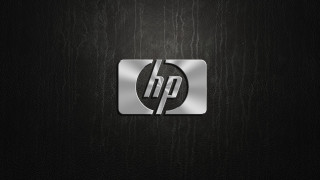 Hp logo black leather silver 2 - silver free wallpaper for desktop