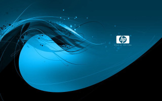 Blue black abstract hp wave - a blue wave free wallpaper
