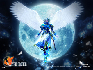 Woman wings full moon sword - her hand and a sword free wallpaper
