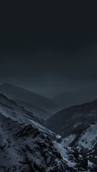 Mountain range dark sky moon - a mountain range free wallpaper for mobile