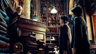 Library group people bookshelf statue - a library free wallpaper