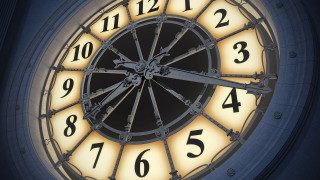 Clock circular face numbers light - number free wallpaper