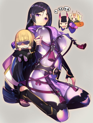 Cartoon woman purple cat black - a cartoon picture of a woman free wallpaper