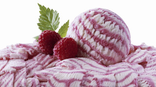 Raspberry ice cream leaf top - cafer bater free wallpaper