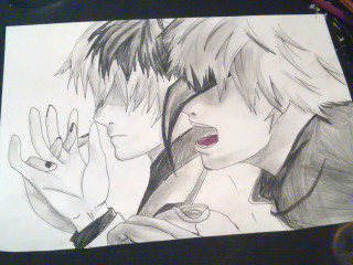 Drawing two people hands mouth - a drawing free wallpaper