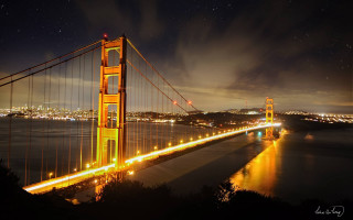Night golden gate bridge san - the bridge free wallpaper