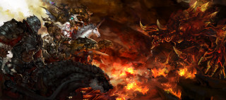 Fire demon flames battle embers - akihiko yoshida free wallpaper