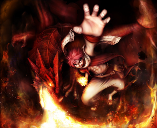 Woman red dress flying arms 2 - her back free wallpaper for desktop