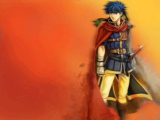 Man blue hair cape red - a red wall free wallpaper
