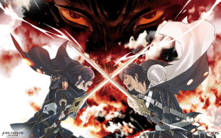 Anime characters fighting demon swords 2 - two anime character free wallpaper