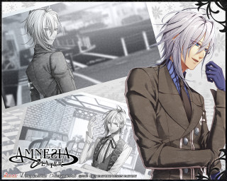 Anime whitehair blackjacket blueeyes formal - white hair free wallpaper