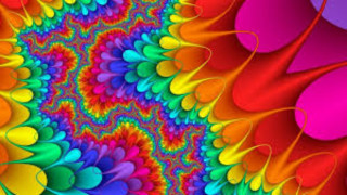Colorful abstract background spiral rainbow - psychedelic free wallpaper