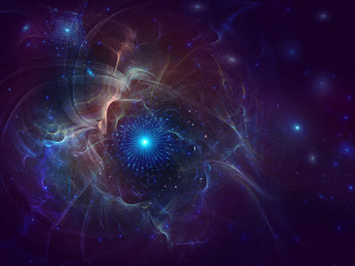 Blue purple flower stars background - cosmic free wallpaper