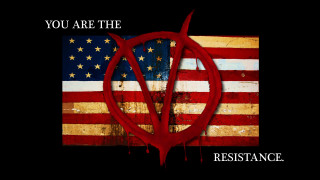 Red circle black background resistance - a picture of a flag free wallpaper