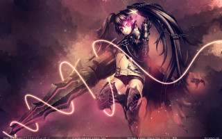 Woman long hair sword in 7 - a pink light free wallpaper