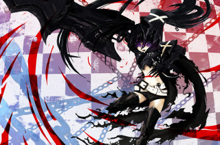 Gothic anime woman sword checkered - her arm free wallpaper