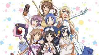 Anime girls stars white background - star free wallpaper