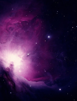 Purple blue space stars bright 4 - a bright light in the middle of the image free wallpaper