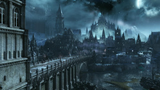 City bridge castle night full - bloodborne free wallpaper