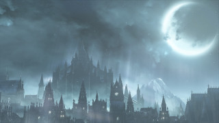 Castle moon night sky full - bloodborne free wallpaper