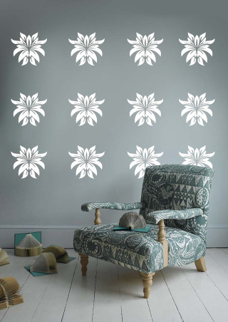 Flower lily daisy wall gray - gray free wallpaper for mobile