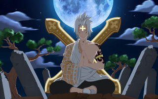 Man sitting rock full moon 2 - full moon free wallpaper