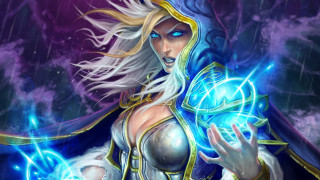 Woman costume blue lightning ball - hearthstone free wallpaper for desktop
